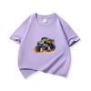 Kids Cotton T Shirt Bold Multicolor Offroad SUV Print Crew Neck Short Sleeve Tee Casual Boys Girls Summer Tops