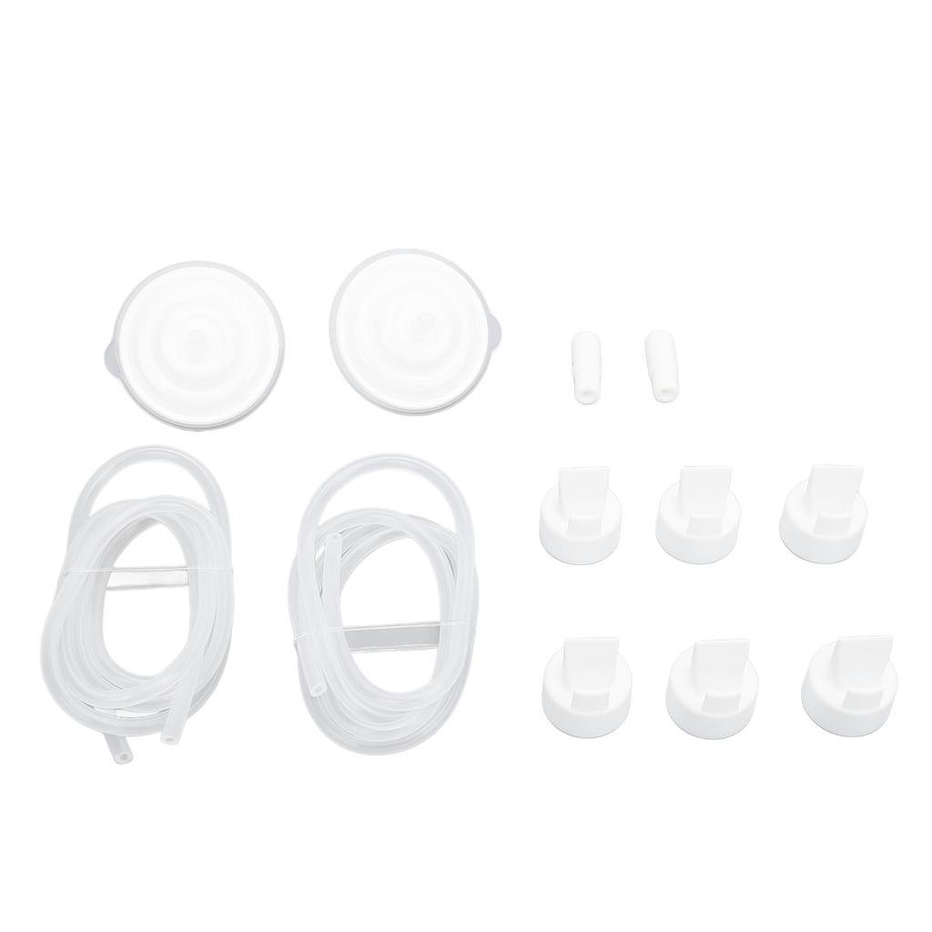 Příslušenství k odsávačce mateřského mléka Ochrana proti zpětnému toku Silikonové hadičky Konektory Bílé ventilky s kachním zobáčkem pro prsa