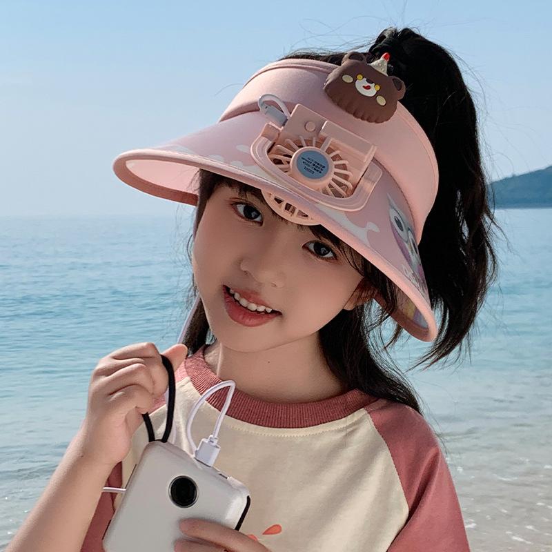 

Летняя детская защита от солнца и шляпа от солнца Зарядка Шляпа с широкими полями и открытым верхом Мультяшное животное Защита от солнца и шляпа от солнца