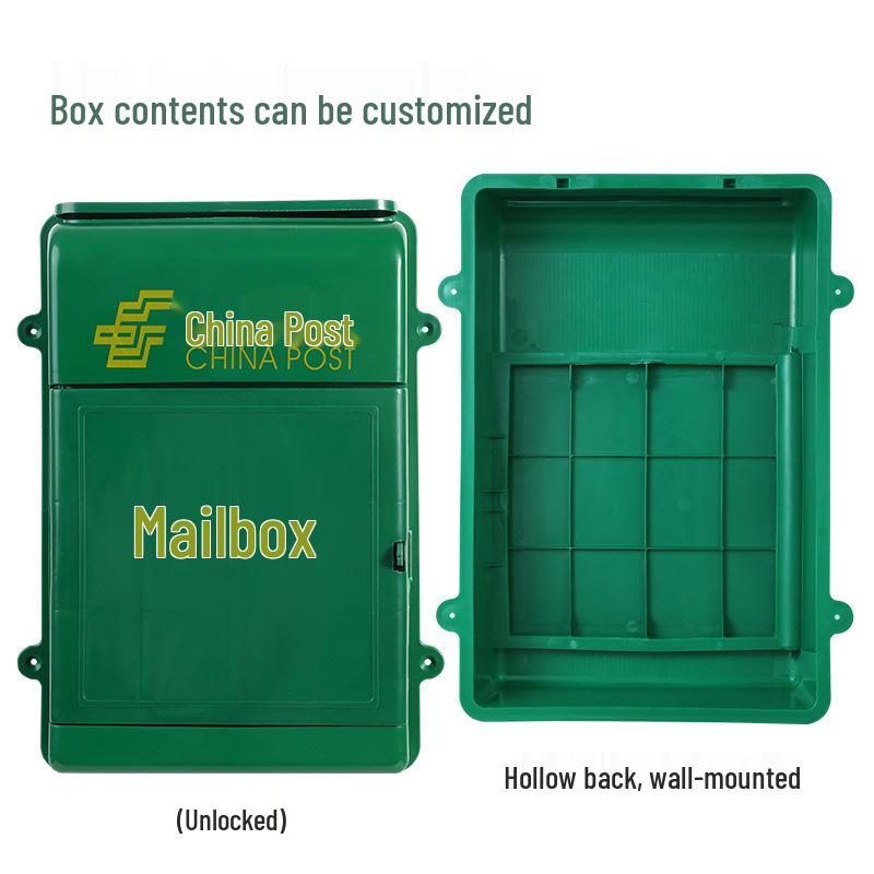 Compact Wall-Mounted Lockable Plastic Box for Mail, Complaints, Suggestions, and Milk