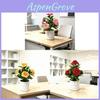 Nordic Style White Heart Rose Silk Flower With Romantic Tabletop Decor For Home And Events