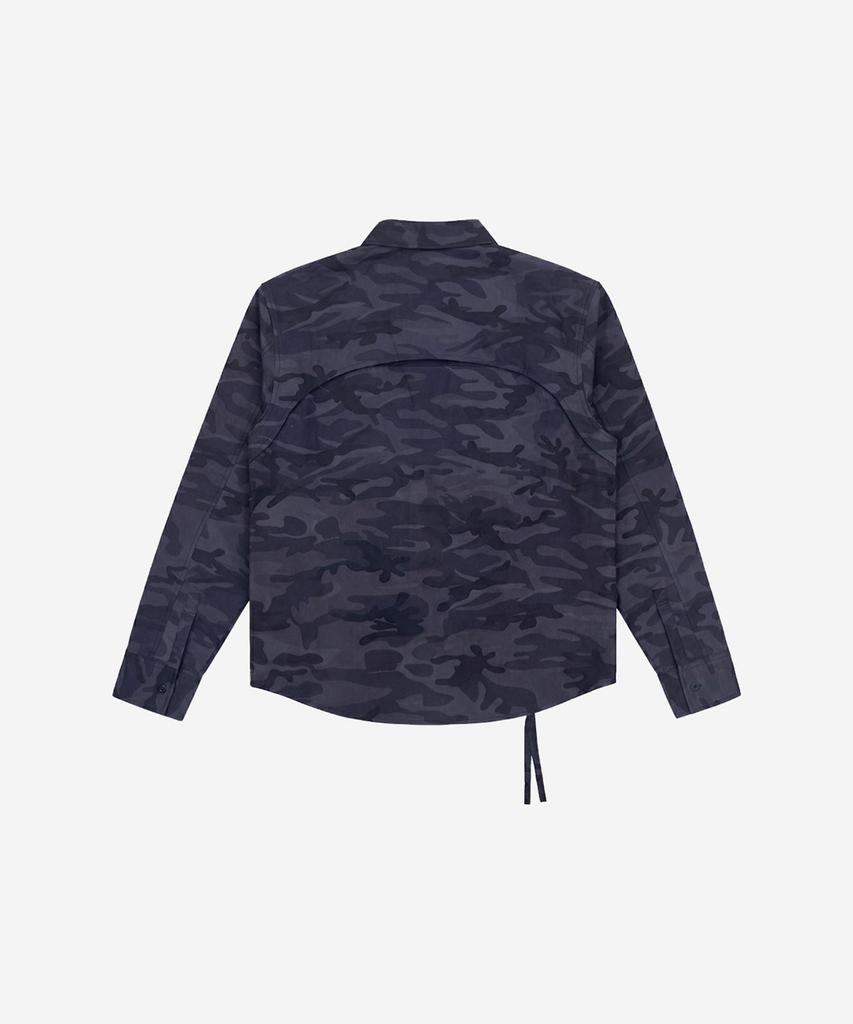 BLR Camo Zip-Up Overshirt Charcoal