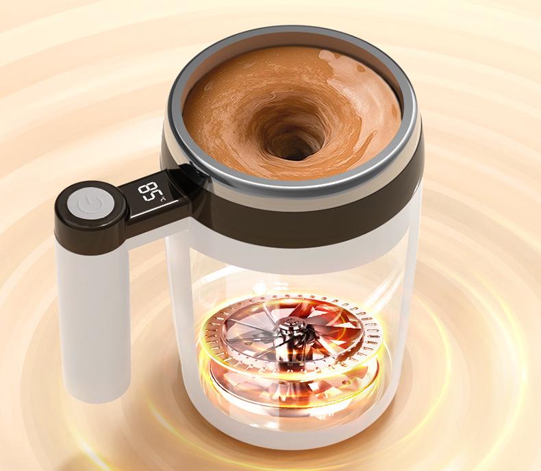Rechargeable Stainless Steel Magnetic Coffee Stirring Cup