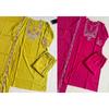 Premium Cotton Embroidery Kurti Pant Dupatta Set Indian Bollywood Ethnic Suit