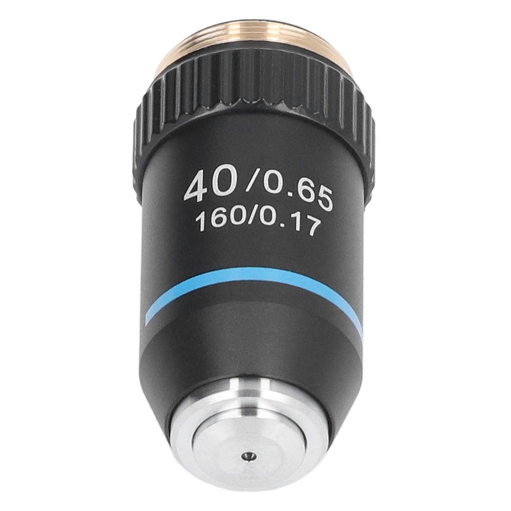 Achromatic Microscope Objective 40X High Magnification 20.2mm Thread Standard RMS Black 195