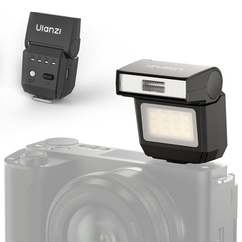 Ulanzi SL03 Mini Camera Manual Speedlight with Adjustable 6500K Color 4 Power and 5600K Single Contact Hot Shoe Compact and Convenient Flash Strobe