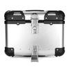 Set top case aluminium XS45 45 L argent + coussin dosseret passager compatible BMW