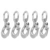 5pcs Stainless Steel Eye Slip Hook with Safety Latch Lifting Hoisting Chain Hooks