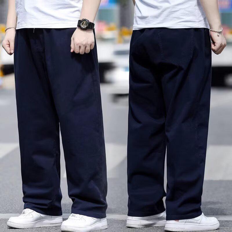 Men's Plus Size Loose Straight Leg Casual Trousers - Extra Large Spring/Summer Wear
