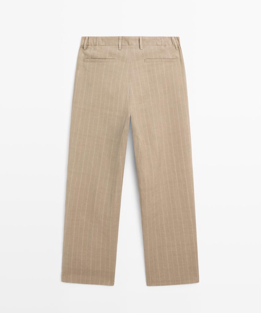 Masimodutti 100% Linen Striped Pants