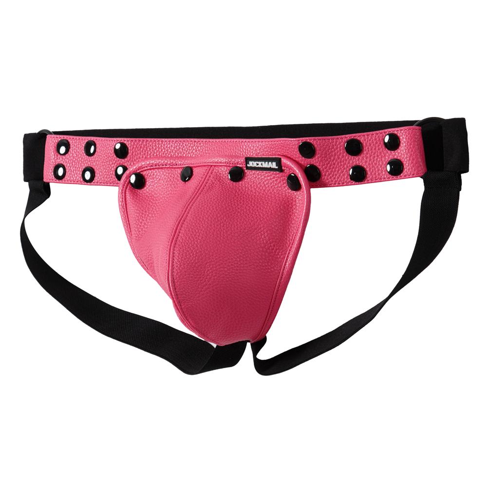 Jockstraps JOCKMAIL One Size Specification Adjustable Waist Size G-string Imitation Leather Removable Scrotal Pouch Fashionable Men's Thong Underwear