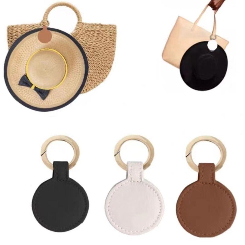 Round Magnetic Hat Clip New Hands-Free PU Leather Hat Holder Metal Buckle Ring Hat Bag Clips Outdoor