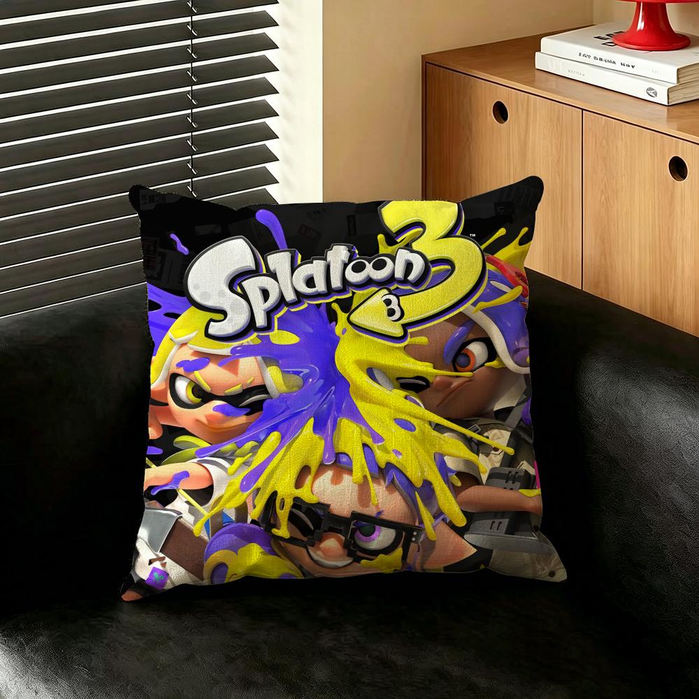 Game SSplatoon Cushion Cover Creative  Pillowcases for Interior Decoration Office Living Room Home Car Hot