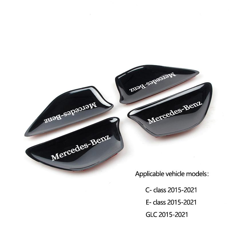 GLC GLB 4Pcs Car Door Interior Handle Stickers Anti-Scratch Protection Cover For Mercedes Benz AMG C Class W205 W206 GLC GLB EQ