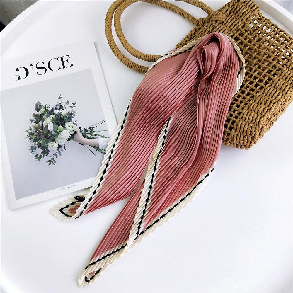 Decorative Simple Texture Silk Scarf Women'S New Style Spring And Autumn Summer Fashion Versatile Headscarf Work Scarf