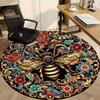1PC Honeybee Mandala Chair Carpet for Office Non-Slip, Lightweight, Machine Washable Rug for Office, Sleeping, Room - Holiday Decoryy251009078