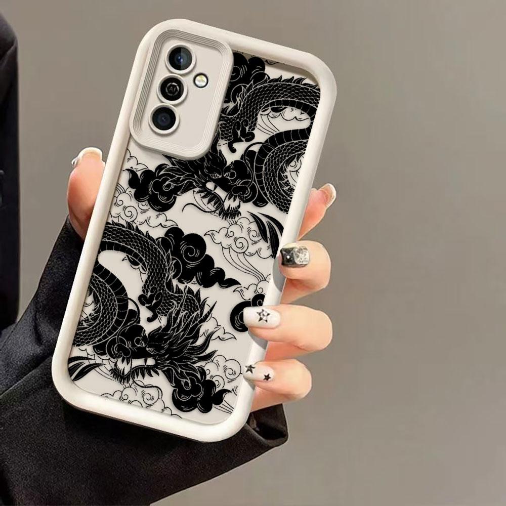 Fashion Dragon Pattern Phone Case For Samsung Galaxy S26 S25 S24 S23 S22 S21 FE S20 ULTRA PLUS TPU Case Shockproof Cover Shell