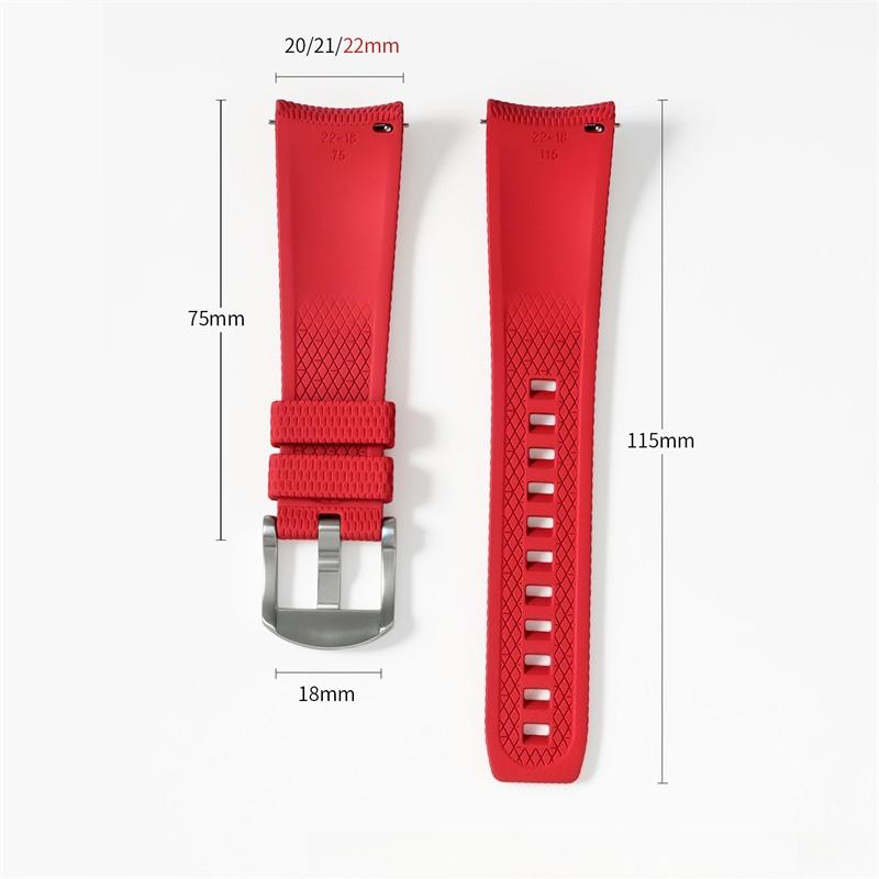 Bracelet en Caoutchouc Fluoro 19mm 20mm 21mm 22mm pour Xiaomi huawei Samsung Swatch MoonSwatch Universel FKM Libération Rapide Bracelet de Montre de Plongée pour Seiko