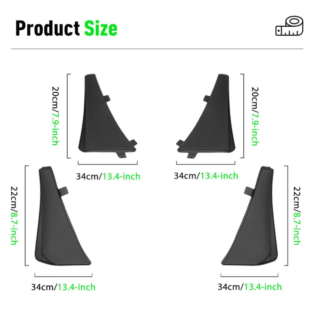 4PCS Car Mud Flaps Splash Guards Mudguards Car Mud Flaps Compatible with Chevrolet Corvette C8 2021 2022 2023 2024