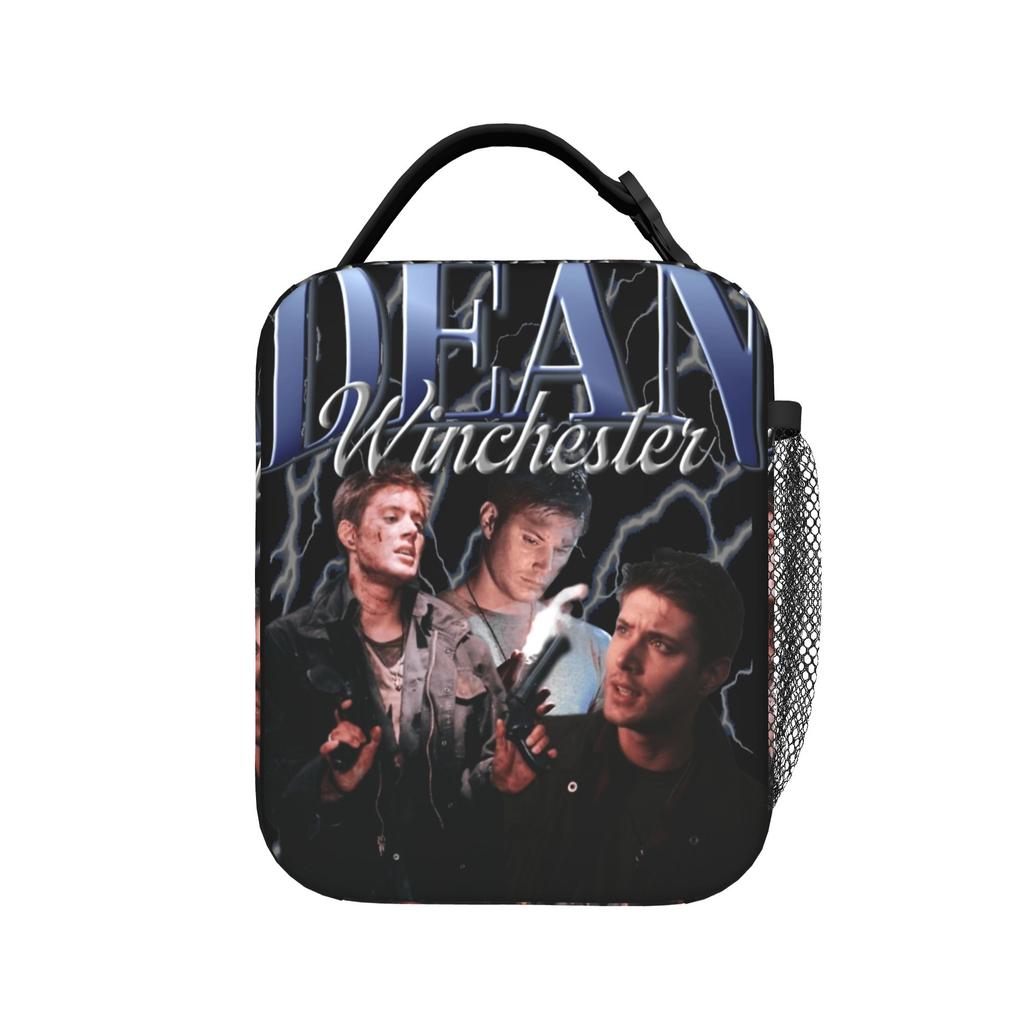 Movie Supernatural Lunch Bag Aesthetic Lunch Box For Men Picnic Portable Cooler Bag Oxford Designer Tote Food Bags