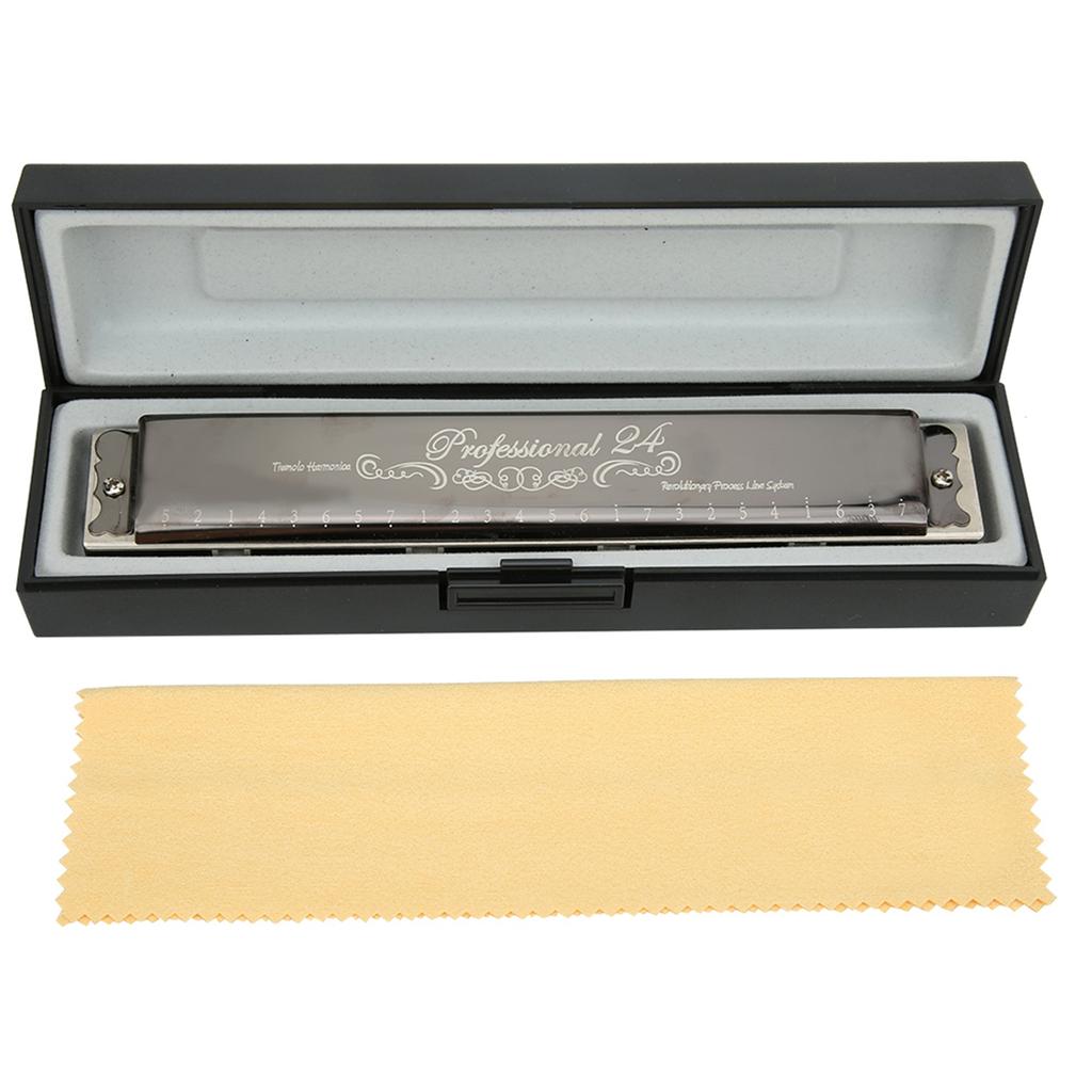 24 Hole Tremolo Harmonica Harp Wind Musical Instrument for Beginner Children Gift