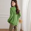 Women's 100% Wool Loose Fit Crewneck Knit Sweater