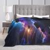 Galaxy Sunglasses  Soft Warm Blanket  Girls Boys Plush Throw Blanket Funny Outdoor Flannel Bedspread Sofa Bed Cover