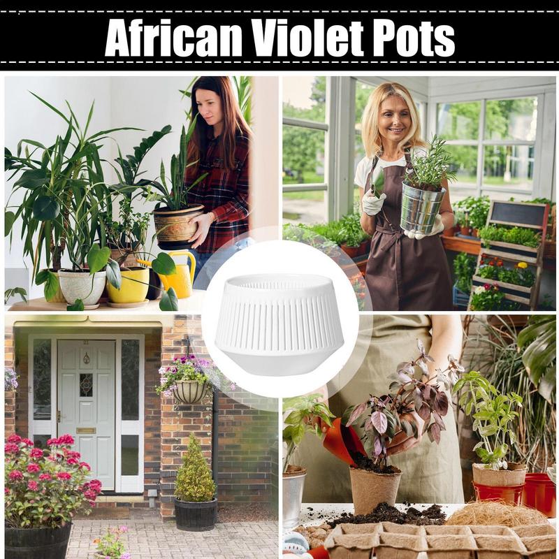 Slotted Orchid Pots Two Layers Breathable Orchid Planter Root Control Planter For Phalaenopsis African Violet Live Plants