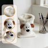 Plush Lined Eyeglass Holder Cute Sturdy Protection for NightStand Table Desk