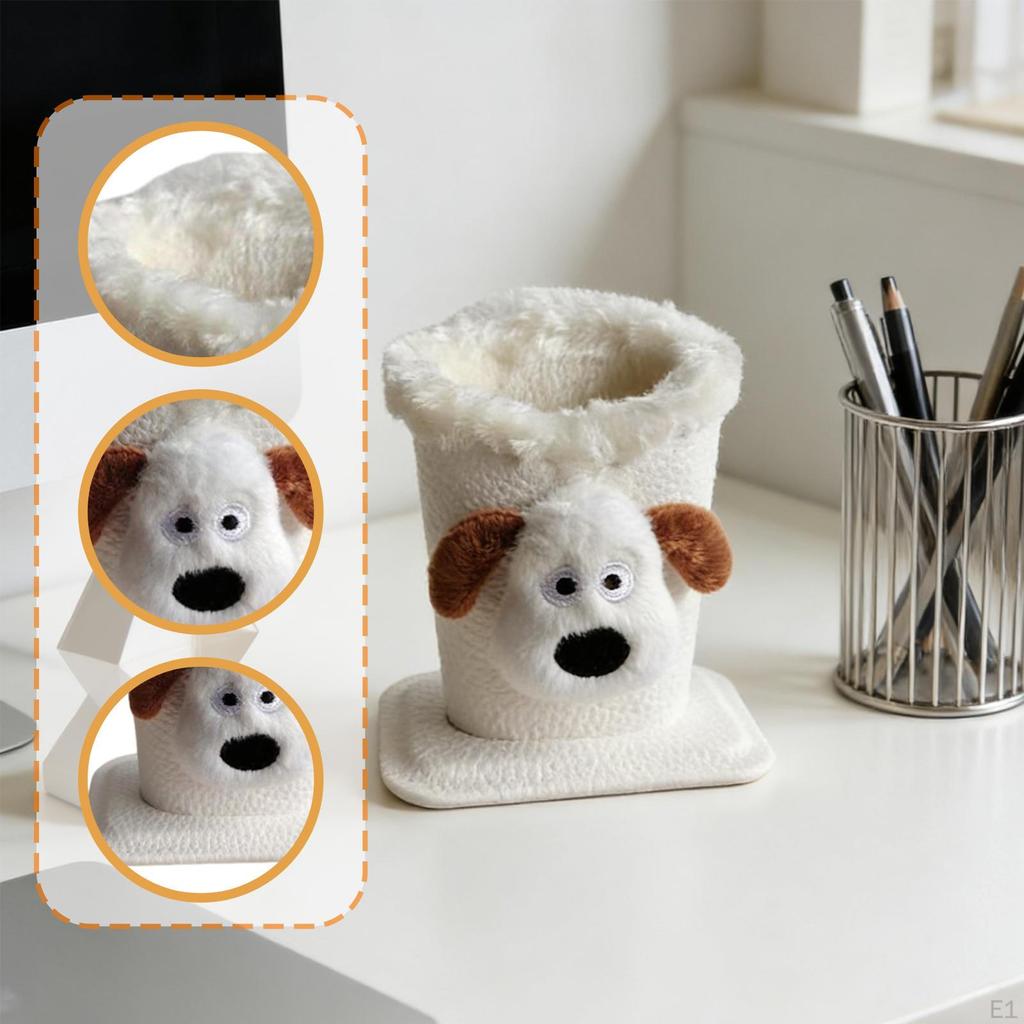 Plush Lined Eyeglass Holder Cute Sturdy Protection for NightStand Table Desk