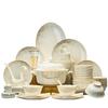 2024 New Luxury Glazed Ceramic Bowl and Plate Set with Chopsticks – High-Temperature Housewarming Gift