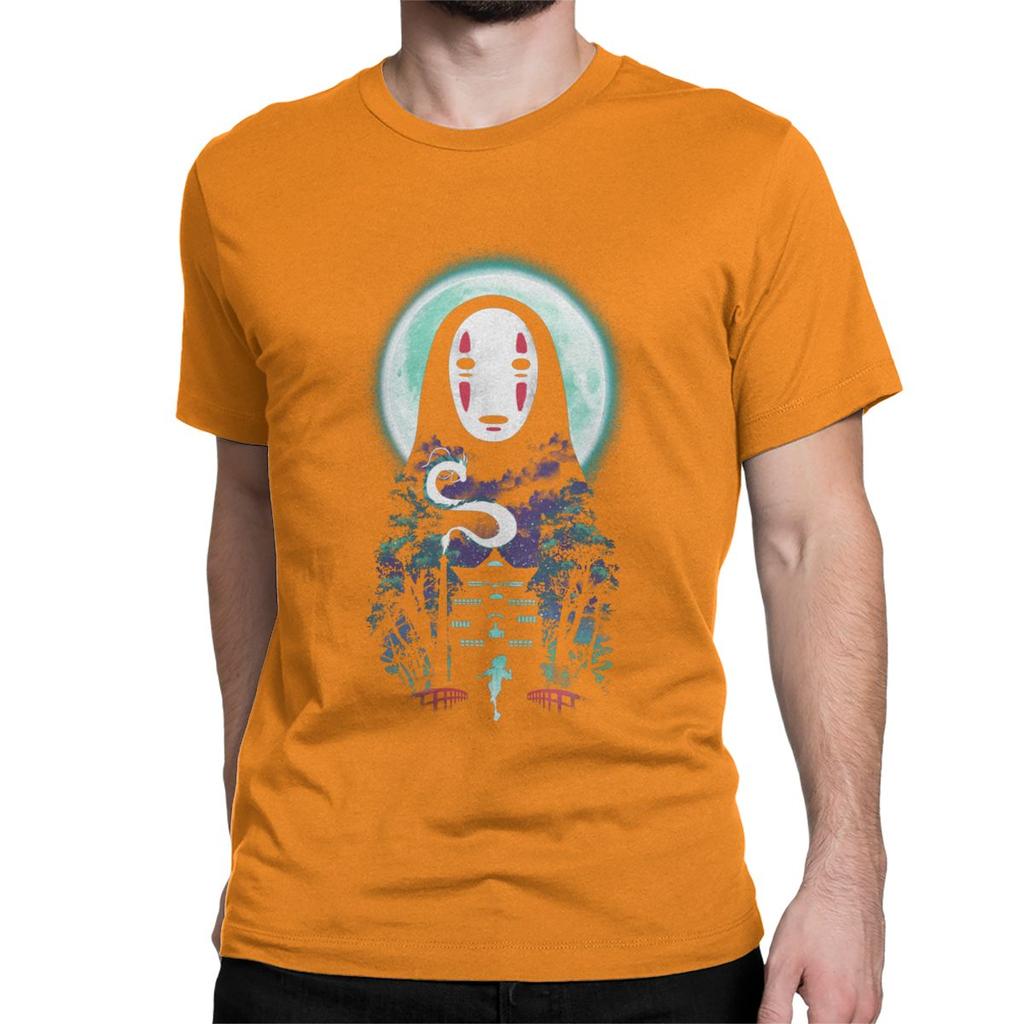 Hipster Forest Spirit T Shirts For Men Crew Neck T Shirts Spirited Away Ghibli Short Sleeve