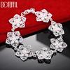 925 Sterling Silver Charming Flower Bracelet - Wedding Fashion Gift Jewelry