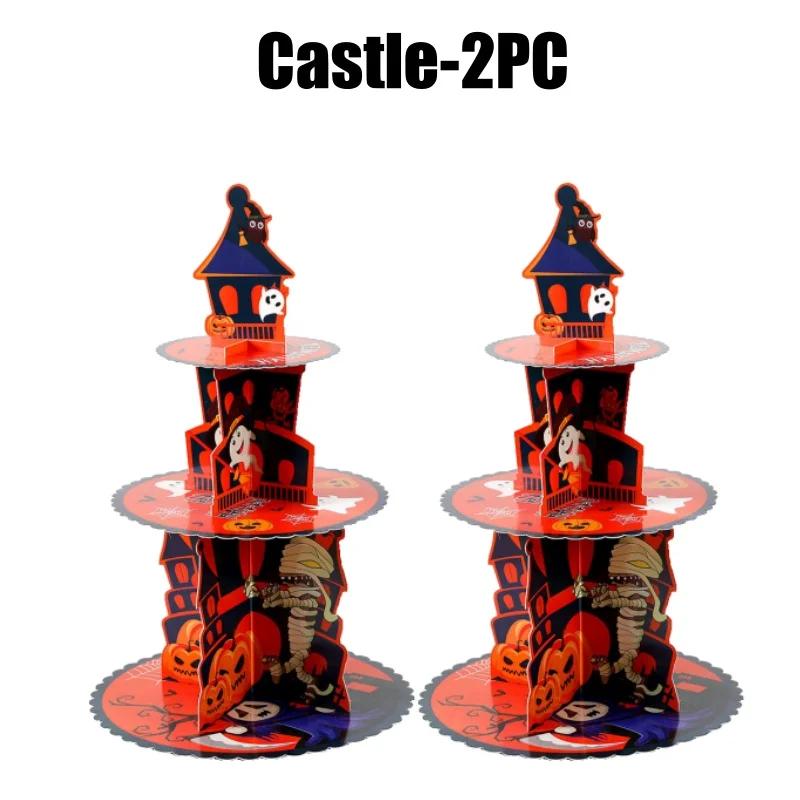 Halloween Supplies 3 Tier Cupcake Stand Round Cardboard Cake Stand Dessert Tree Tower Party Decorations Party Supplies