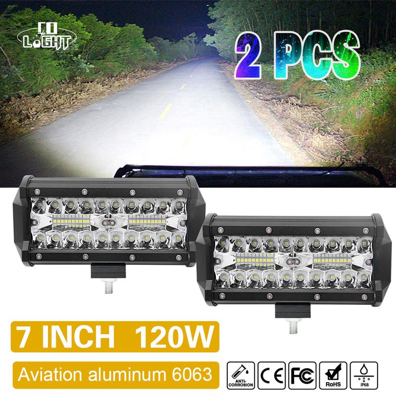 CO LIGHT 4  2 шт. 120 В светодиодная световая панель для работы 7   для трактора, лодки, внедорожника, грузовика, внедорожника, квадроцикла, комбинированный луч Spot/Flood 12 В 24 В светодиодные рабочие огни 4inch