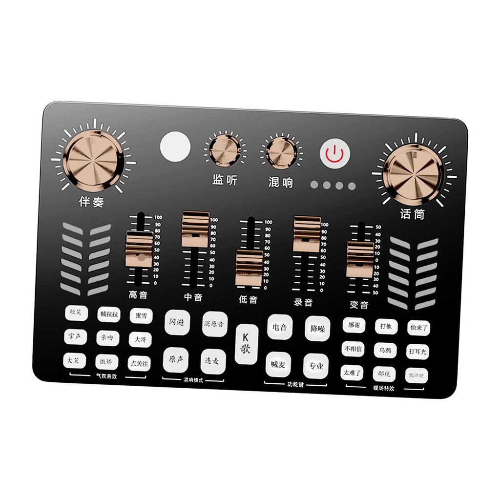 Podcast Production Studio Equipment Live Broadcast Sound Card for Computer Mobile Phone