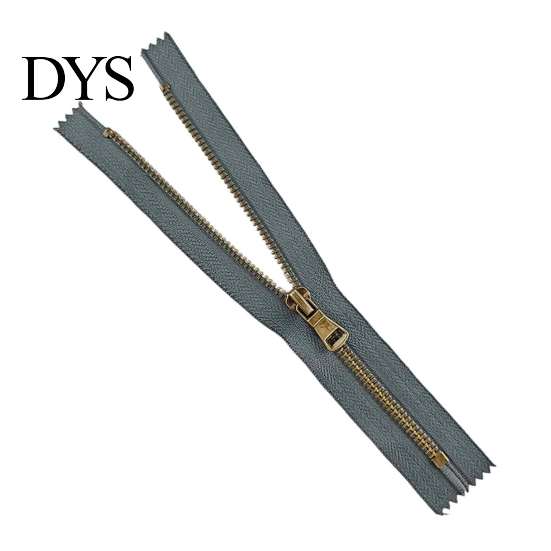 Y-Teeth Zipper 20Pcs Retro Bronze Closed-End Set, Heavy Duty Metal DIY Crafting Replacement, Non Separating for Sewing Handbags Pockets