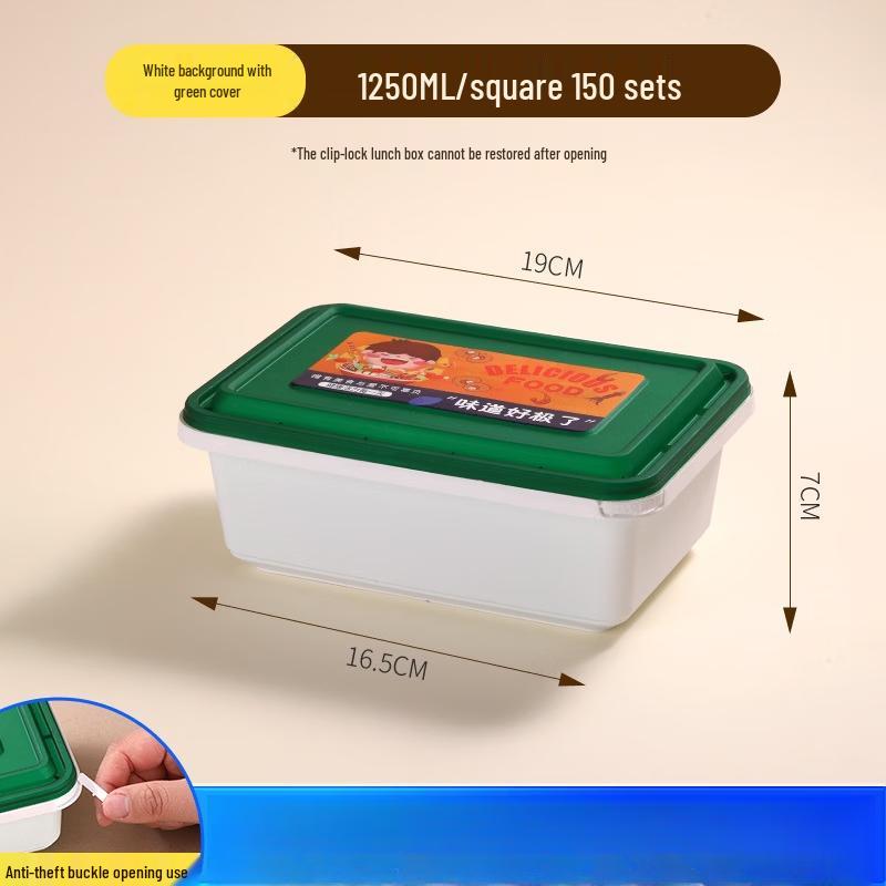 Xihe Disposable Thickened Takeout Containers with Anti-theft Lock