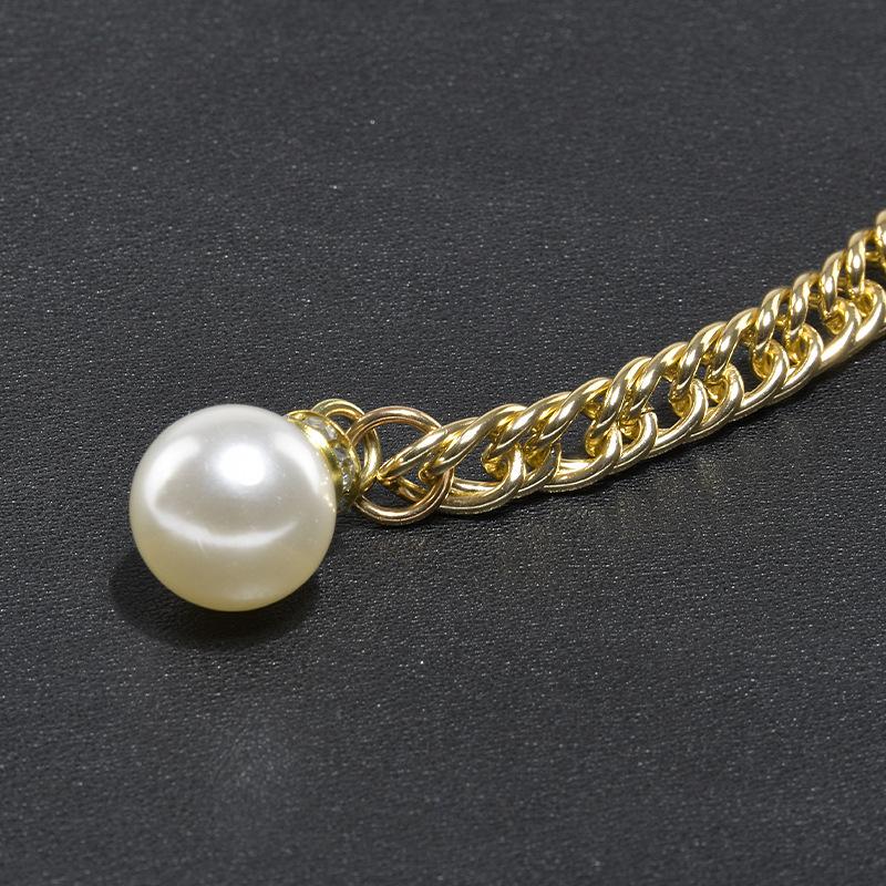 Pearl Woven Chain Waist Chain Women's Dress Accessories Versatile Elegant Waist-closing Chain Beaded Belt