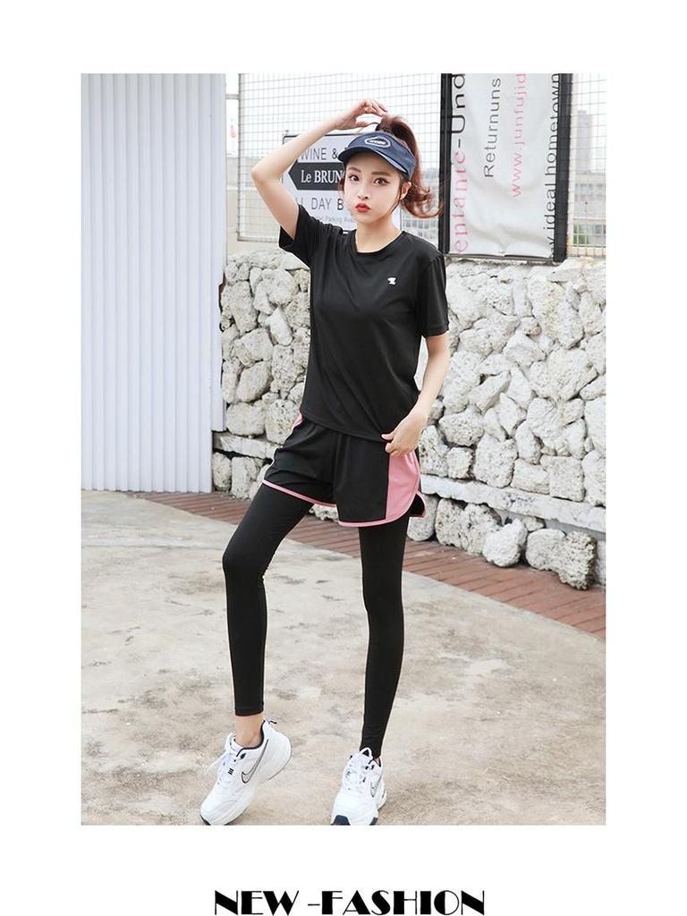 Women's Plus Size 5-Piece Yoga Set: Long Sleeve & Pants for Autumn/Winter Outdoor Gym Running