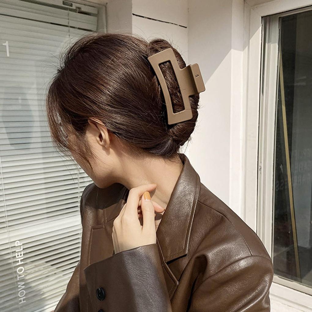 13cm Big Size Matte Square Hair Clip 2p