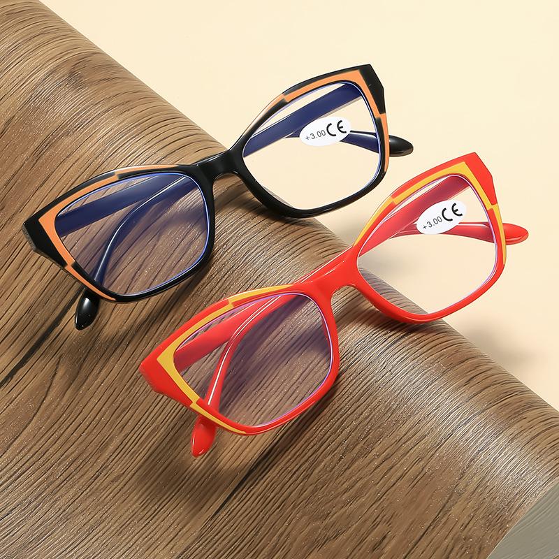 New Fashion Reading Glasses Women Men Anti Blue Light Vintage Cat Eye Presbyopia Far Sight Prescriptions
