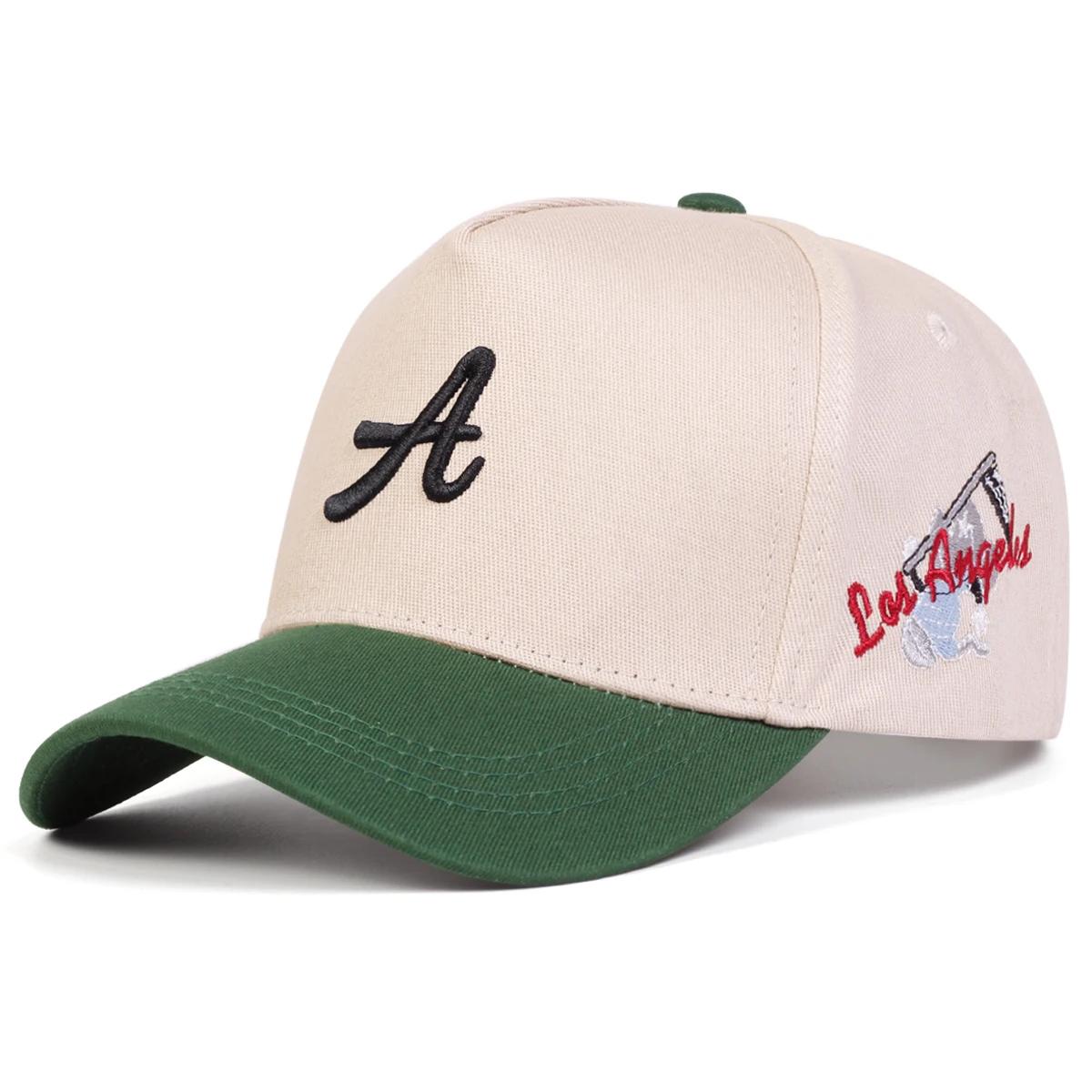 Unisex Persönlichkeit A Buchstabenstickerei Baseballkappen Frühling Und Herbst Outdoor Verstellbar Lässige Hüte Sonnenschutzhut white