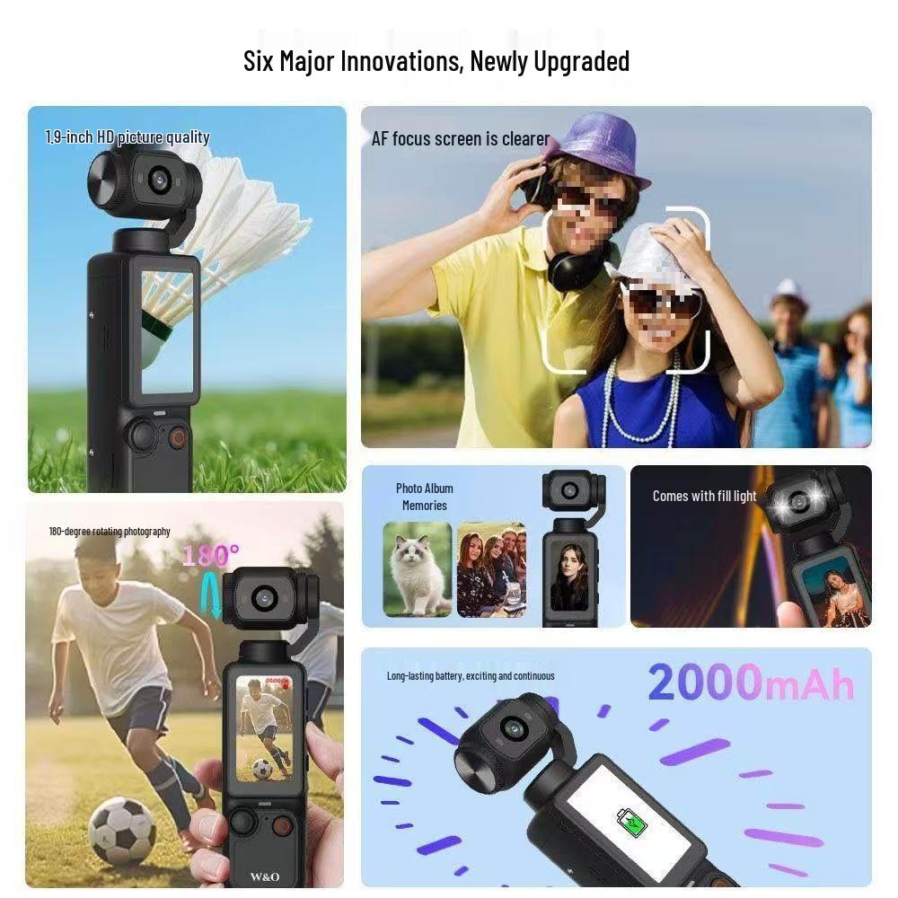 Portable HD Vlog Camera with Anti-shake for Outdoor Sports