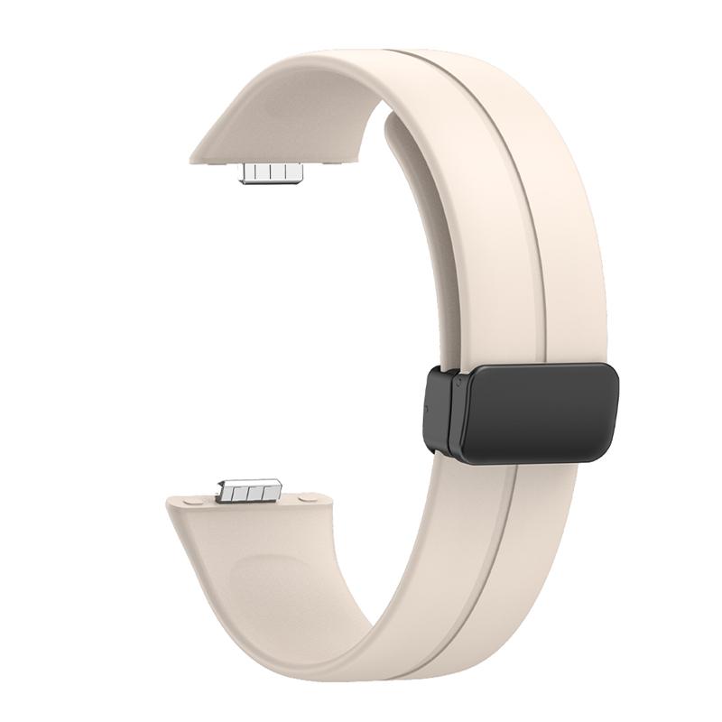 

Ремешок с магнитной пряжкой для часов Huawei Fit 3, силиконовый ремешок, мягкий спортивный браслет для часов Huawei FIT3, мужской женский браслет Correa Huawei Watch Fit 3 бежевый