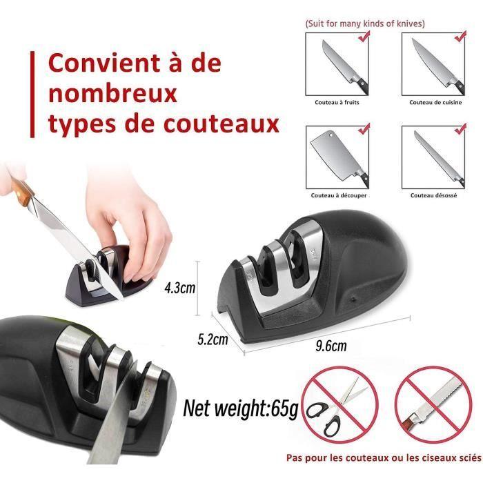 Knife Sharpener,Mini Knife Sharpener,2-in-1 Manual Kitchen Knife Sharpener,Portable 2-Stage Sharpener,for Home