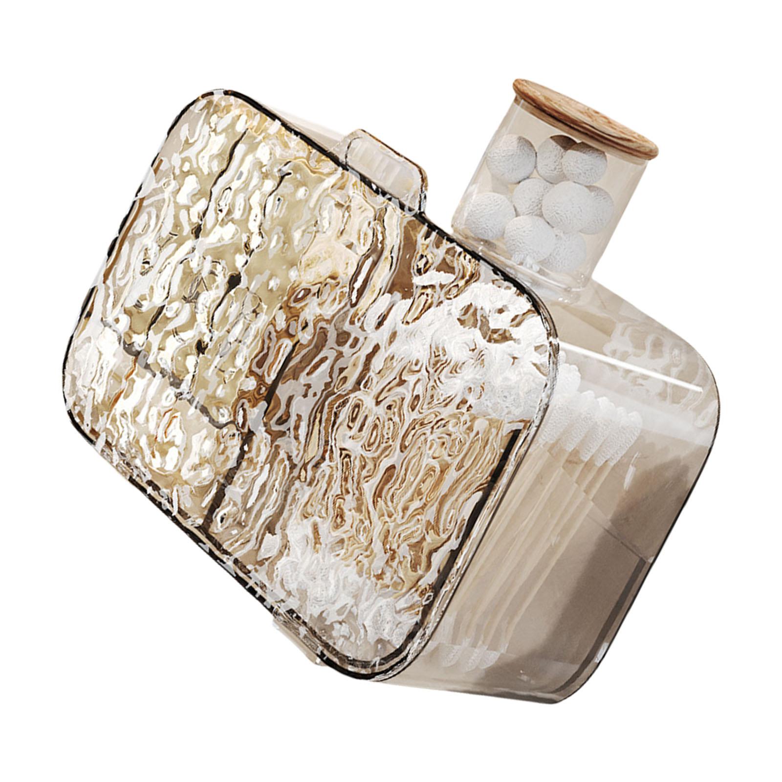 

Стильный настенный держатель для ватных дисков Элегантные органайзеры для ватных дисков для ванной Комнатный держатель для хранения для ежедневного ухода за кожей золотой