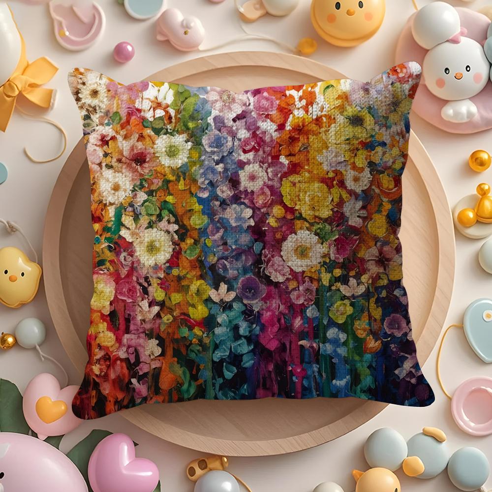 Потрясающий красочный цветочный узор Наволочка с принтом Для гостиной дивана Подушка Декор спальни 30X30cm