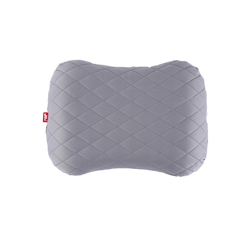 

Inflatable Pillow Ultralight Outdoor Travel Camping Air Pillows Car Head Rest Fixed Strap Case Relaxing Tool Recliner сірий колір