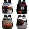 Sac à dos scolaire élégant Basketball 15 pouces Grande capacité Léger Pour Garçons et Filles